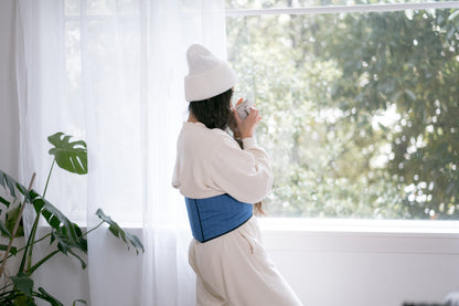 Royal Blue Quilted Cotton Back Wrap