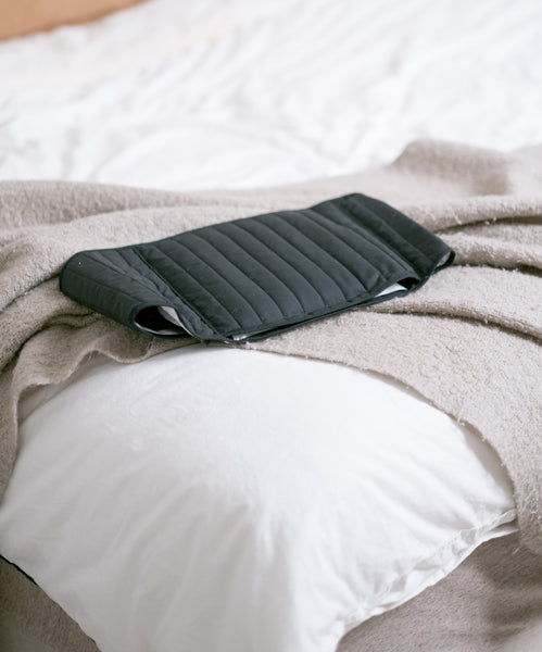 Black Quilted Cotton Back Wrap